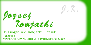 jozsef komjathi business card